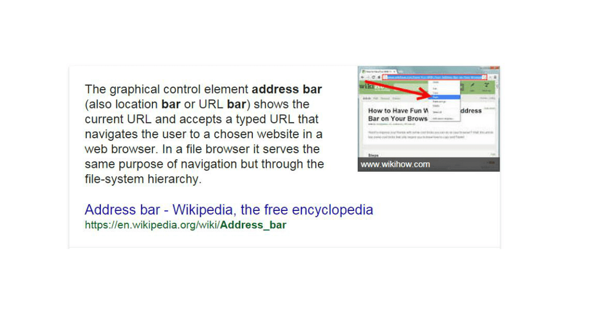 address bar definition