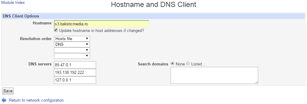 DNS options