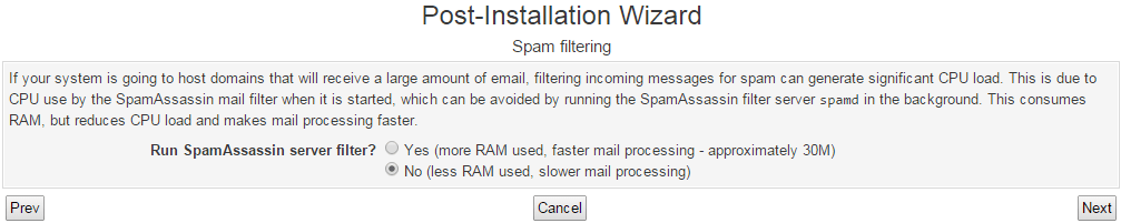 Webmin post installation 3
