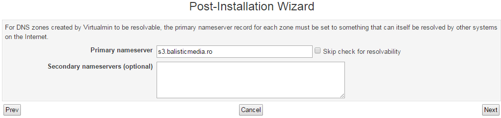 Webmin post installation 7
